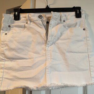 White Denim Skirt from AE